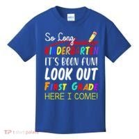 So Long Kindergarten Here I Come 1 Grade Graduation Fun Kids T-Shirt thumb 0