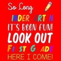 So Long Kindergarten Here I Come 1 Grade Graduation Fun Santa Hat thumb 1