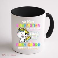 So Long Kindergarten First Grade Here I Come Back To School Cute Unicorn Coffee Mug thumb 1