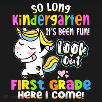 So Long Kindergarten First Grade Here I Come Back To School Cute Unicorn Women's Tank Top thumb 5