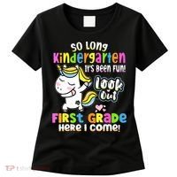 So Long Kindergarten First Grade Here I Come Back To School Cute Unicorn Women's T-Shirt thumb 0