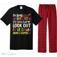 So Long Kindergarten Here I Come 1 Grade Graduation Fun Pajama Set thumb 0