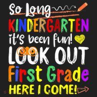 So Long Kindergarten Here I Come 1 Grade Graduation Fun Golf Towel thumb 3