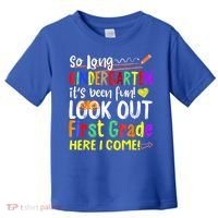 So Long Kindergarten Here I Come 1 Grade Graduation Fun Toddler T-Shirt thumb 0