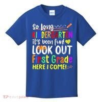 So Long Kindergarten Here I Come 1 Grade Graduation Fun Kids T-Shirt thumb 0