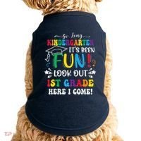 So Long Kindergarten 1st Grade Here I Come Graduation Doggie Tank thumb 0