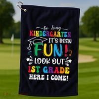 So Long Kindergarten 1st Grade Here I Come Graduation Golf Towel thumb 1