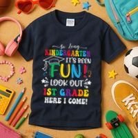 So Long Kindergarten 1st Grade Here I Come Graduation Kids T-Shirt thumb 3