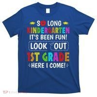 So Long Kindergarten 1st Grade Here I Come Graduation T-Shirt thumb 0