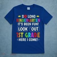 So Long Kindergarten 1st Grade Here I Come Graduation T-Shirt thumb 5