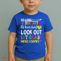 So Long Kindergarten Look Out 1st Grade Here I Come Toddler T-Shirt thumb 2
