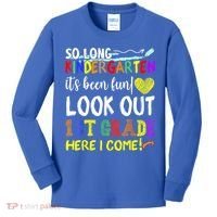 So Long Kindergarten Look Out 1st Grade Here I Come Kids Long Sleeve Shirt thumb 0