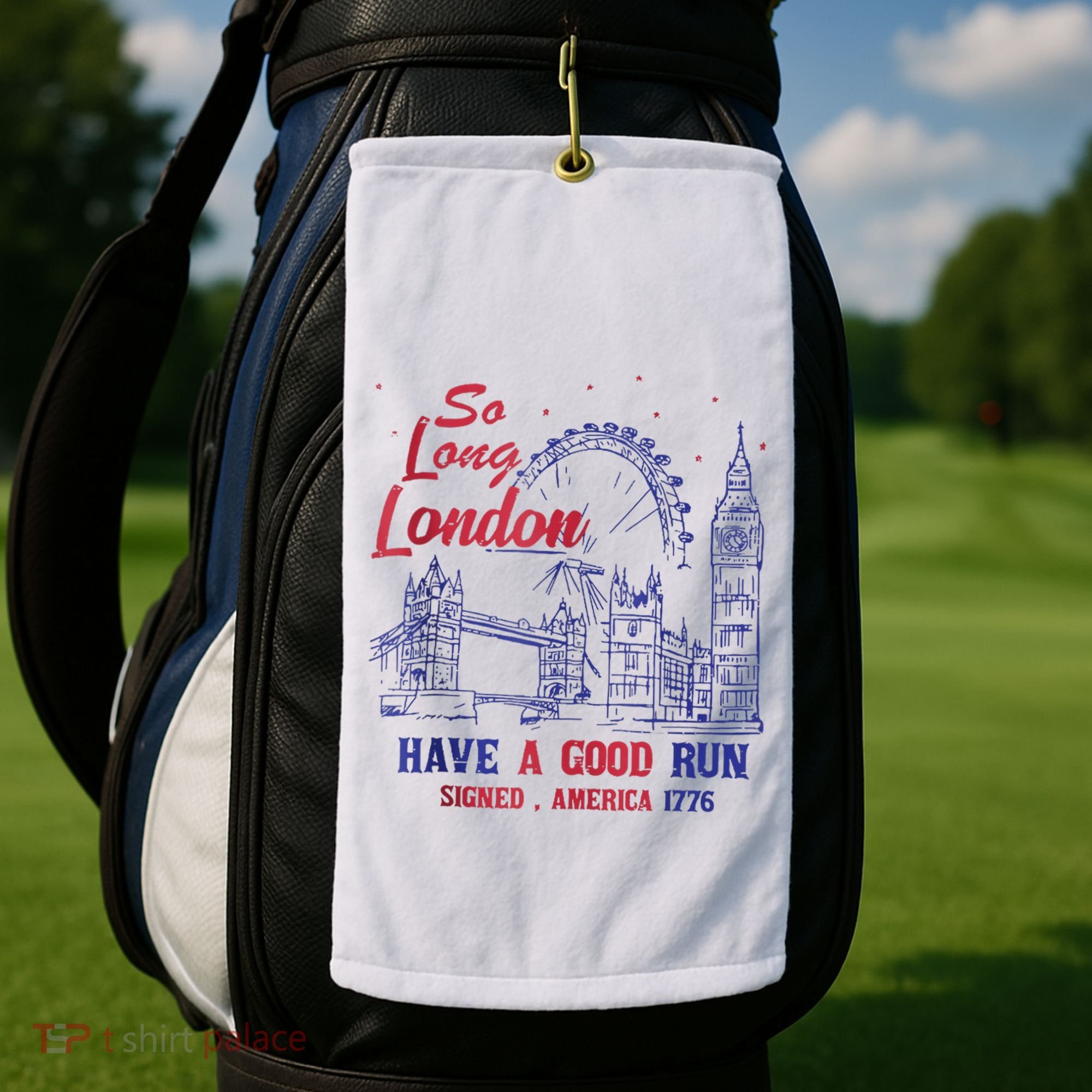 So Long London 4th Of July Golf Towel