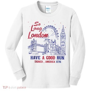 So Long London 4th Of July Kids Long Sleeve Shirt