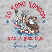 So Long London Had Good Run Funny Independence Day July 4th Pajama Set thumb 2