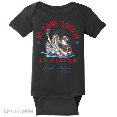 So Long London Had Good Run Funny Independence Day July 4th Baby Bodysuit