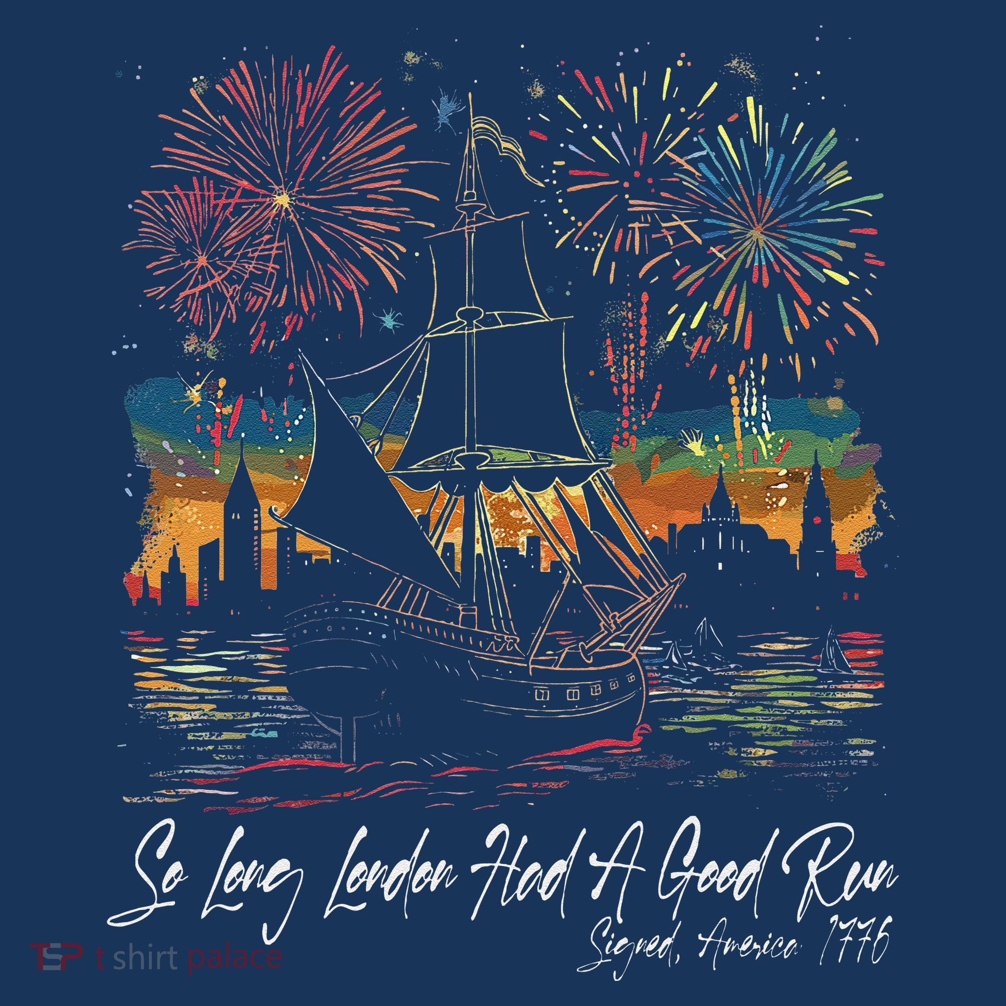 So Long London Had A Good Run 1776 Usa Funny 4th Of July Apron