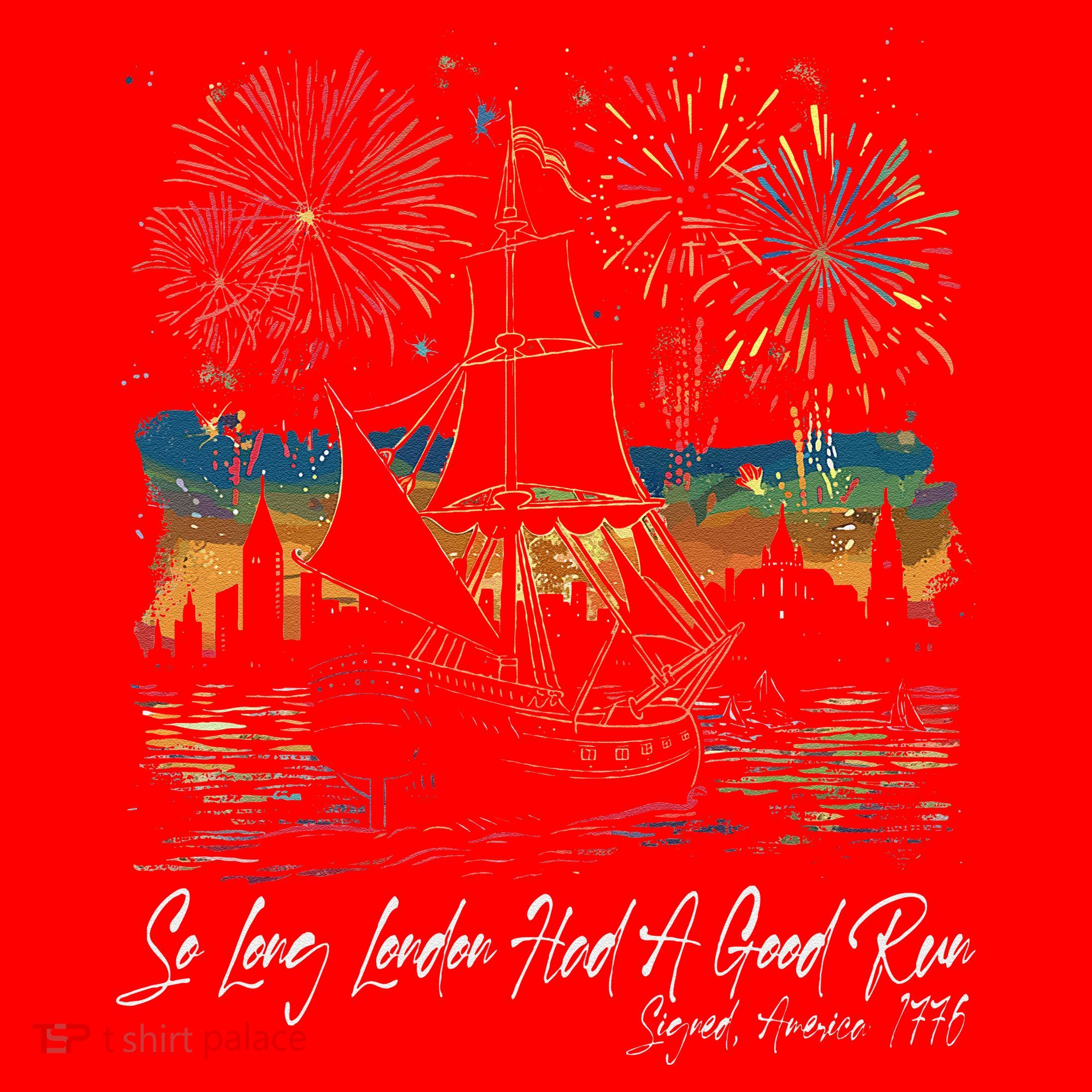 So Long London Had A Good Run 1776 Usa Funny 4th Of July Santa Hat
