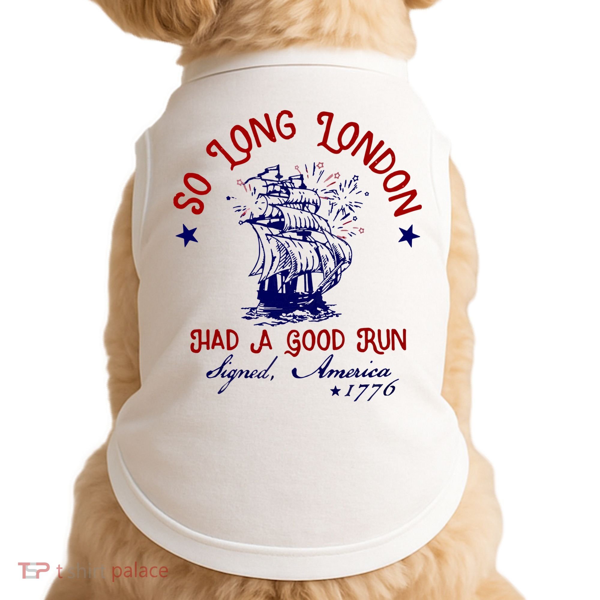 So Long London 4th Of July Doggie Tank