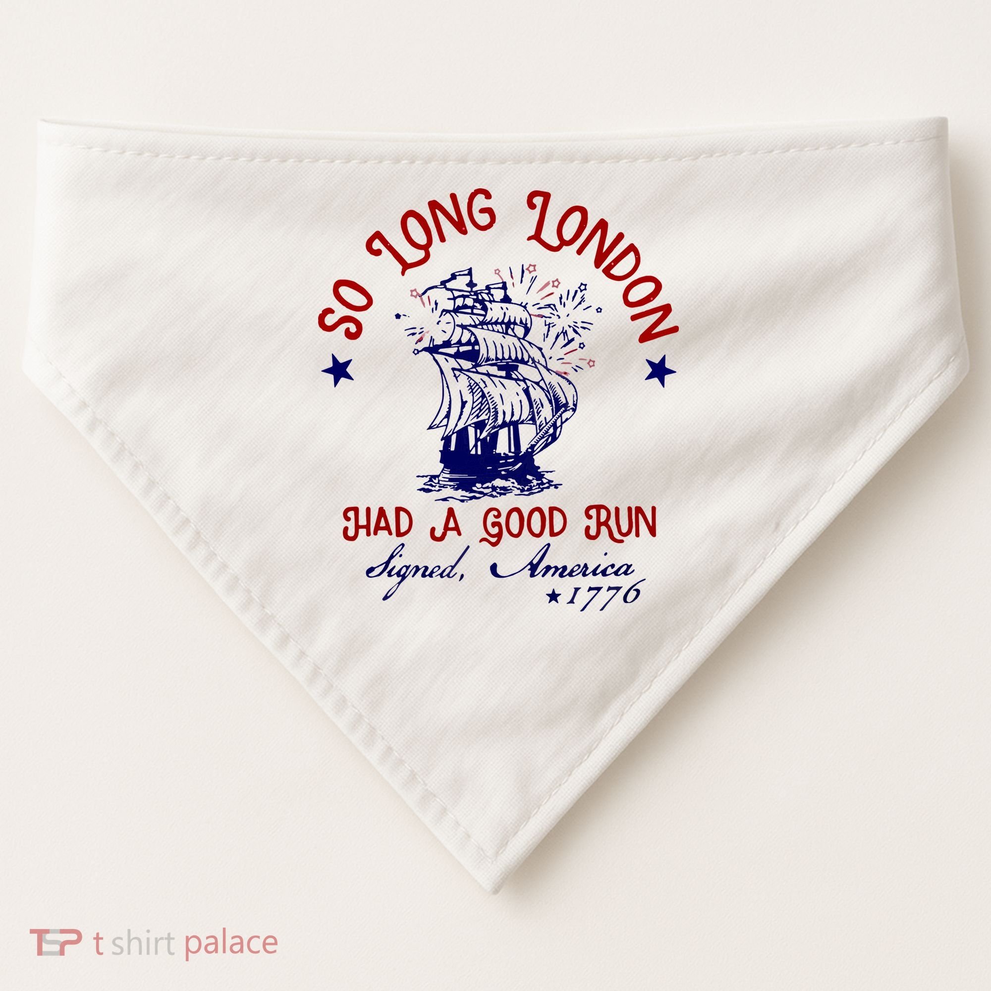 So Long London 4th Of July USA-Made Doggie Bandana