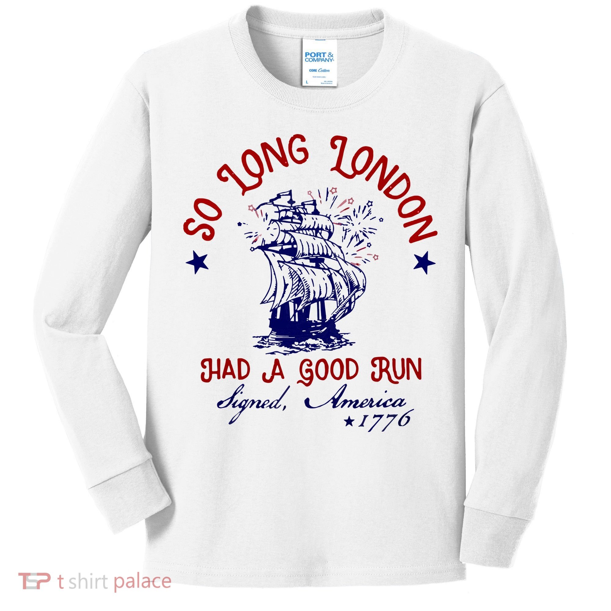 So Long London 4th Of July Kids Long Sleeve Shirt