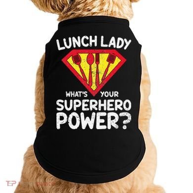 Superhero Lunch Lady Back to School Novelty Doggie Tank