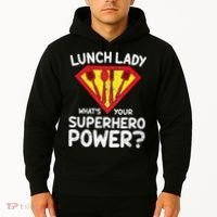Superhero Lunch Lady Back to School Novelty Hoodie thumb 2
