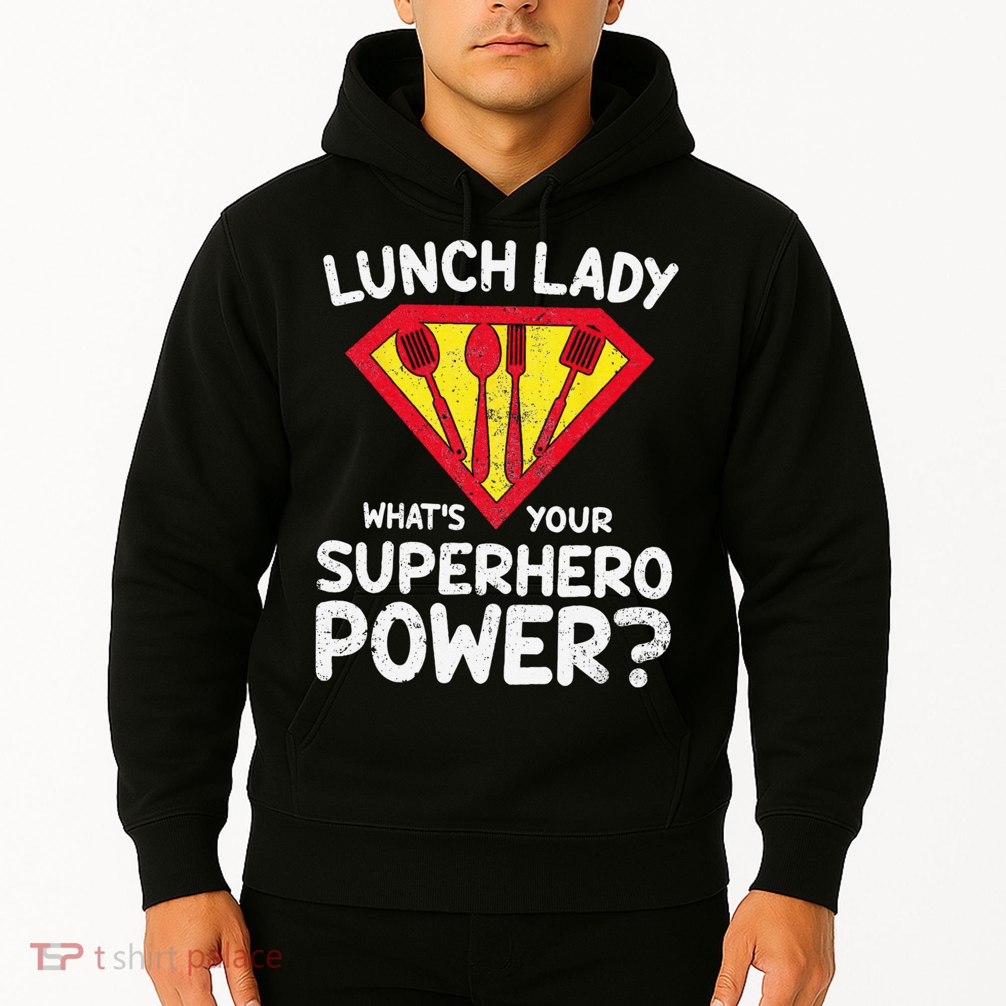 Superhero Lunch Lady Back to School Novelty Hoodie