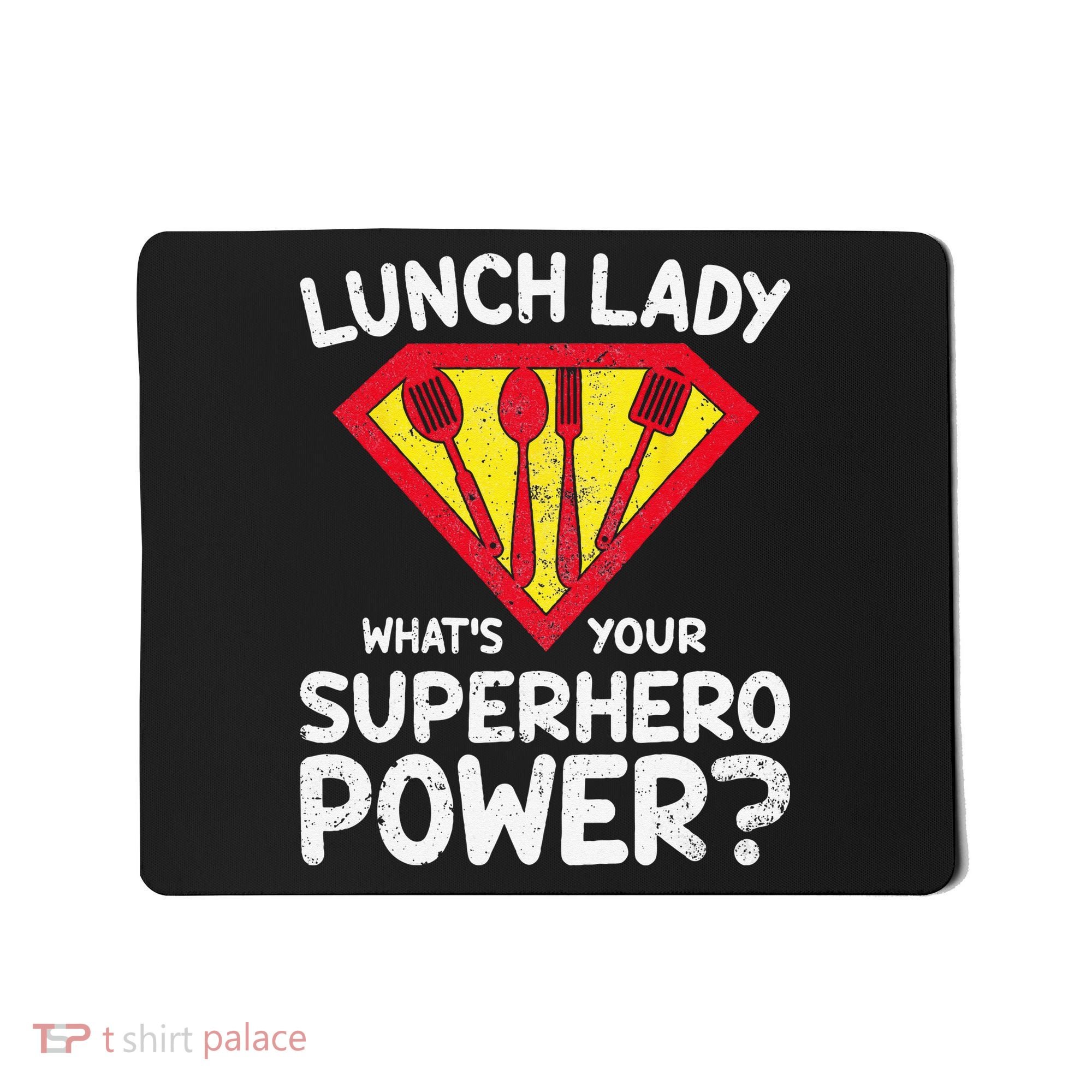 Superhero Lunch Lady Back to School Novelty Mousepad