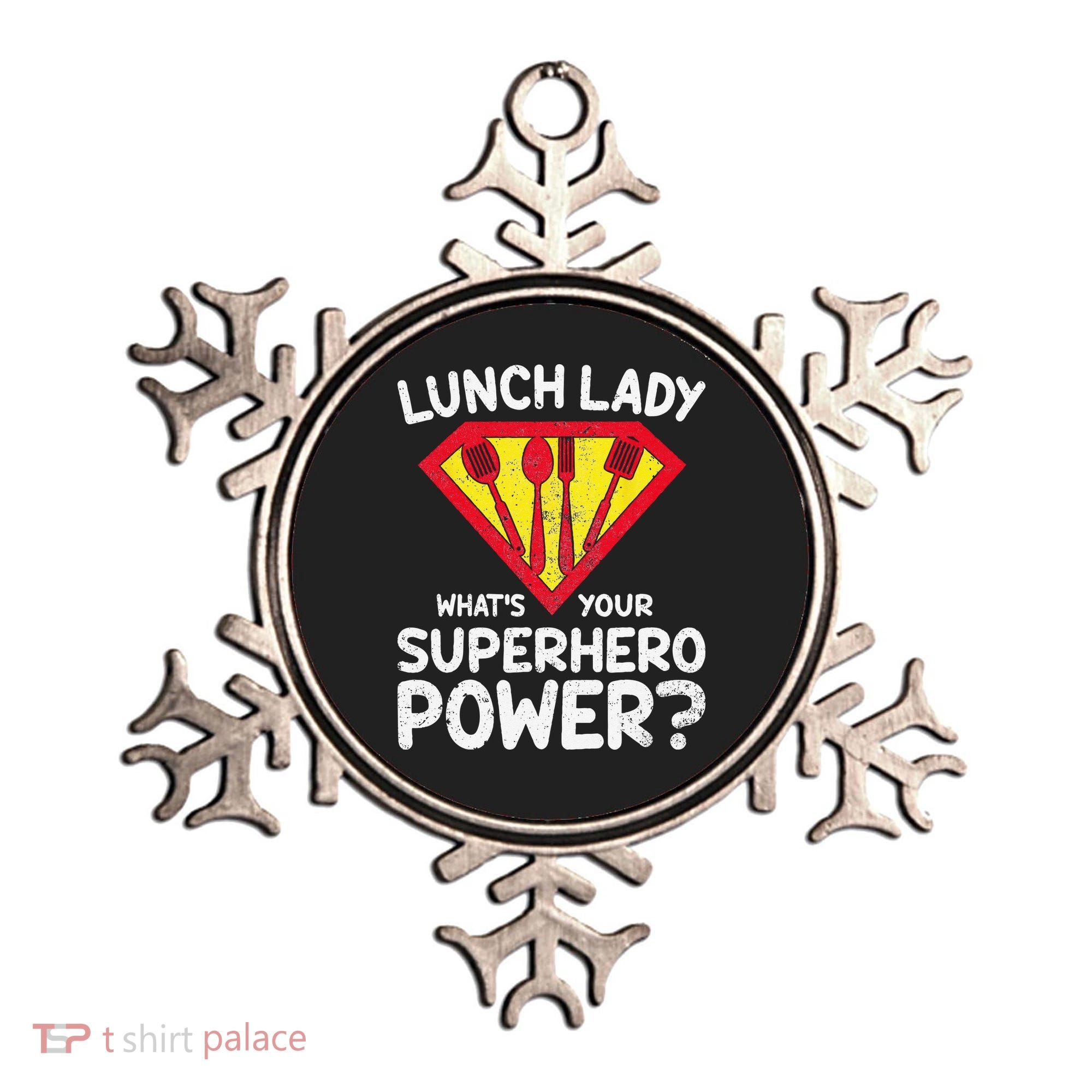 Superhero Lunch Lady Back to School Novelty Ornament