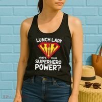 Superhero Lunch Lady Back to School Novelty Women's Tank Top thumb 2