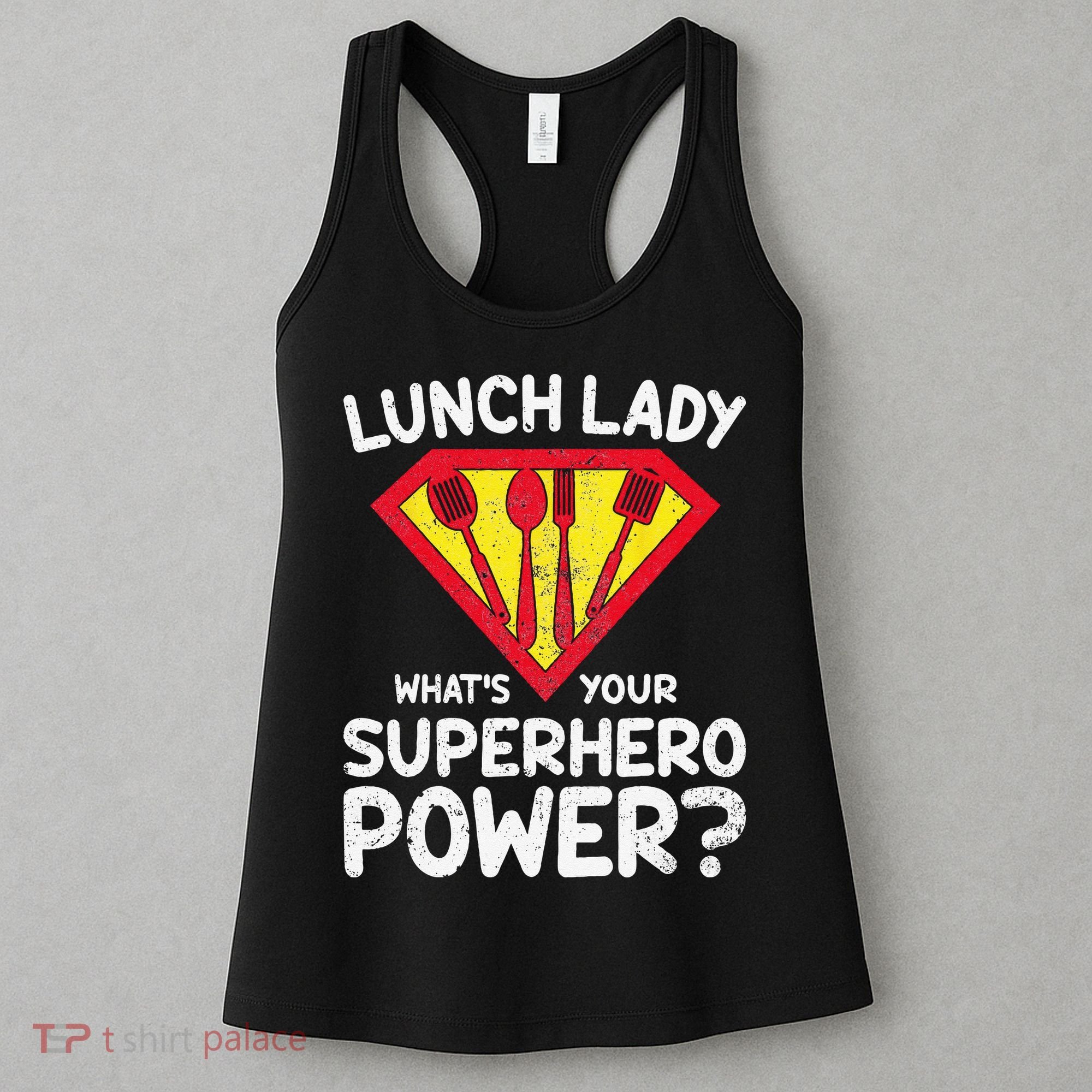 Superhero Lunch Lady Back to School Novelty Women's Tank Top