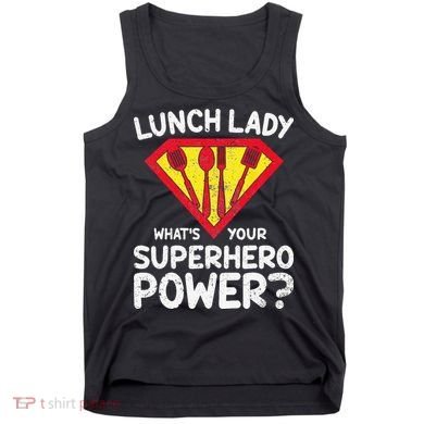 Superhero Lunch Lady Back to School Novelty Tank Top