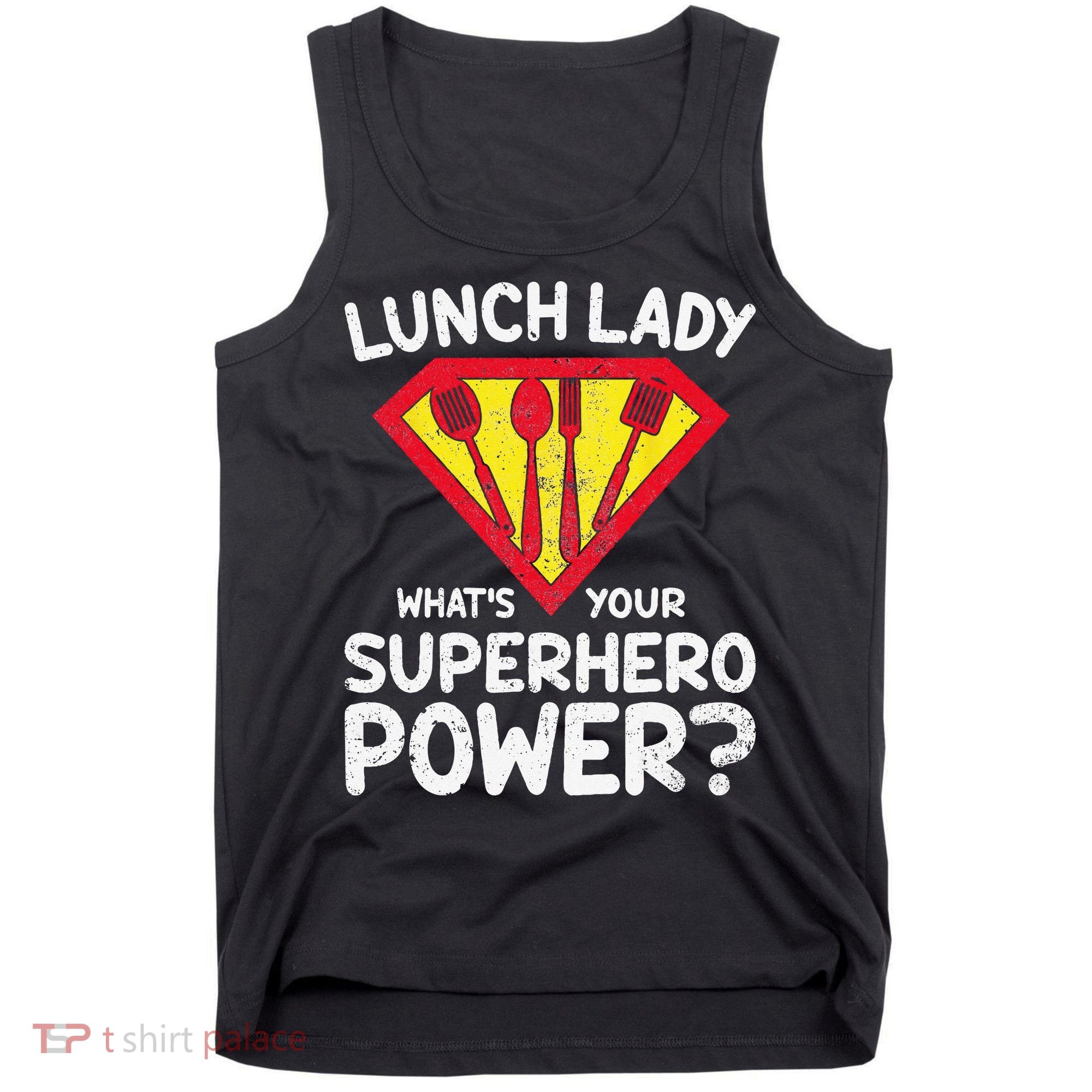 Superhero Lunch Lady Back to School Novelty Tank Top