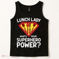 Superhero Lunch Lady Back to School Novelty Tank Top thumb 2