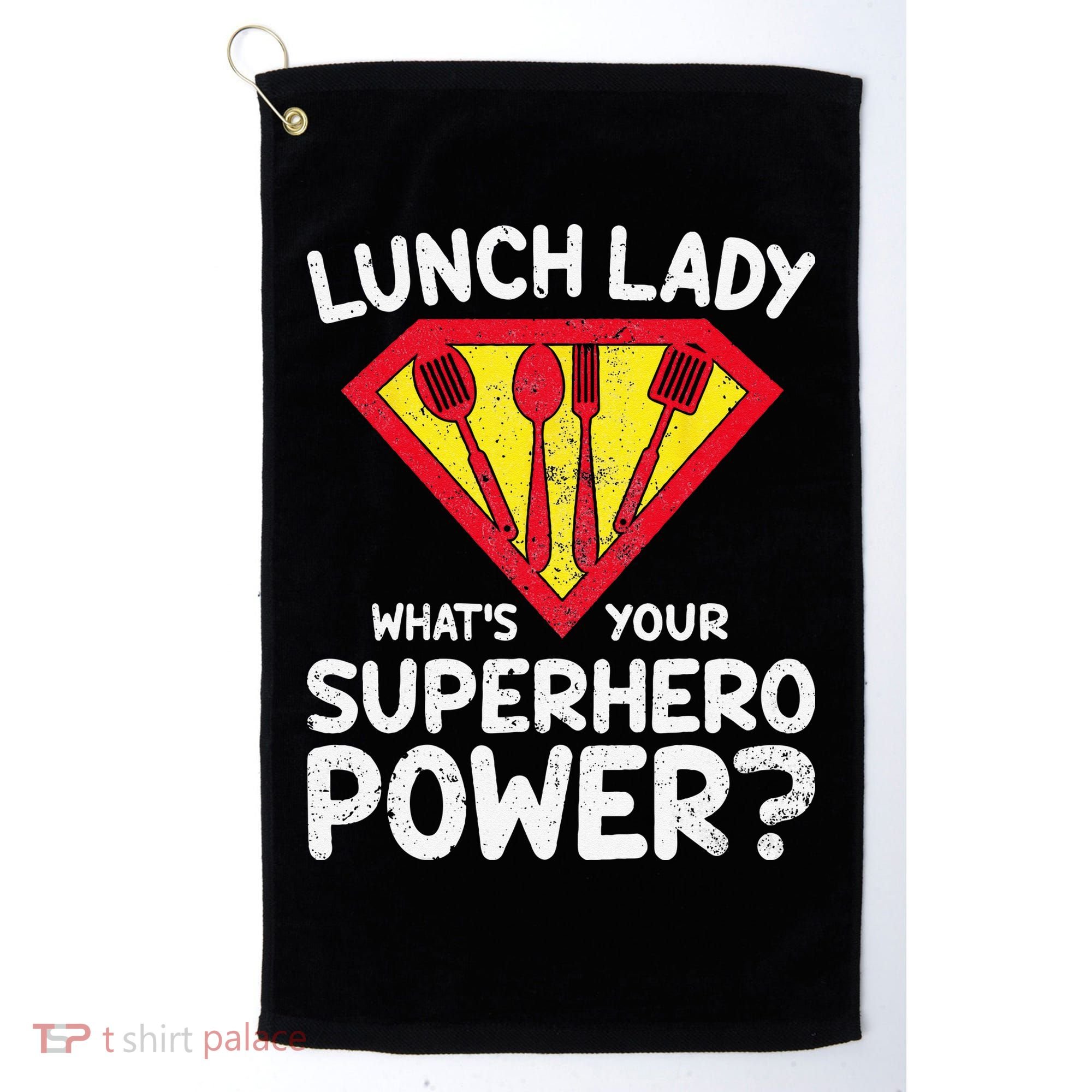 Superhero Lunch Lady Back to School Novelty Golf Towel