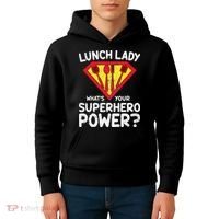Superhero Lunch Lady Back to School Novelty Kids Hoodie thumb 4