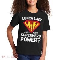Superhero Lunch Lady Back to School Novelty Kids T-Shirt thumb 2