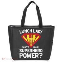 Superhero Lunch Lady Back to School Novelty Tote Bag thumb 0