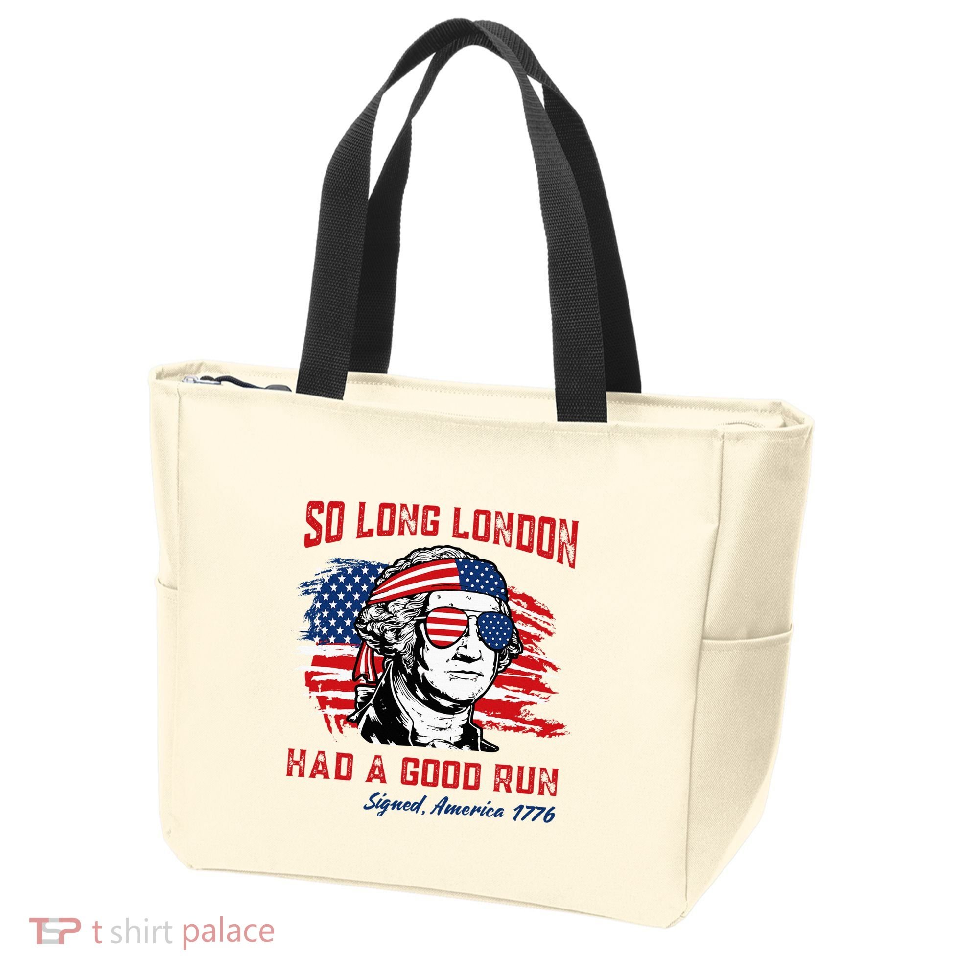 So Long London George Washington Patriotic Tote Bag