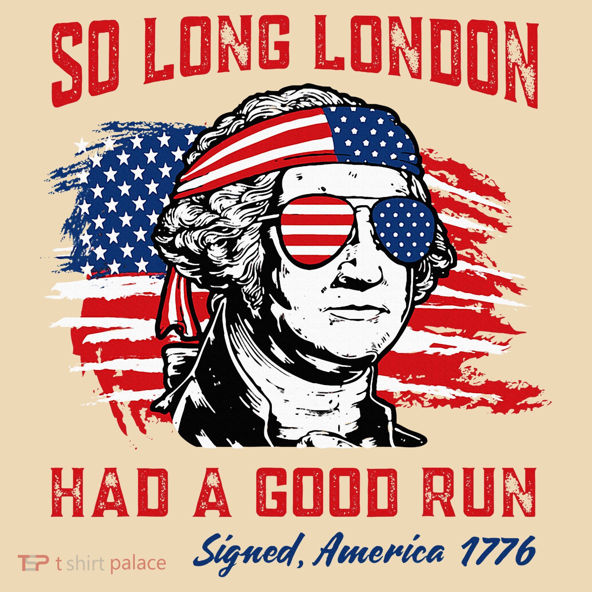 So Long London George Washington Patriotic Tote Bag