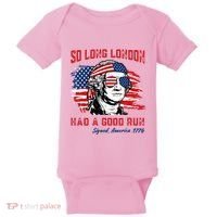 So Long London George Washington Patriotic Baby Bodysuit thumb 0