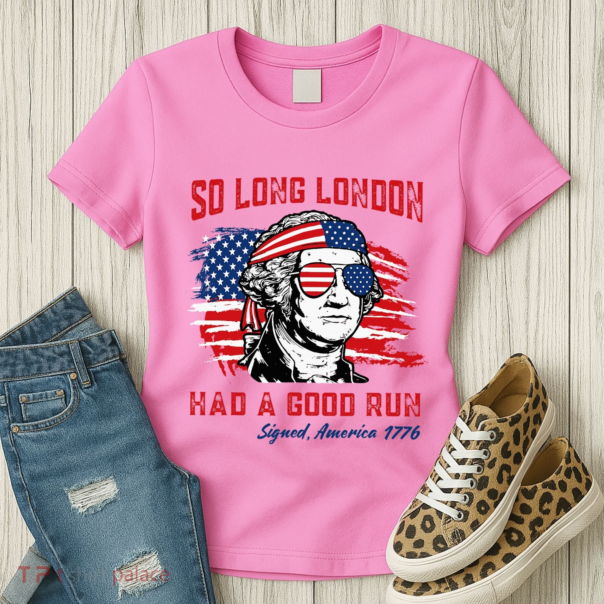 So Long London George Washington Patriotic Women's T-Shirt