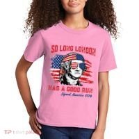 So Long London George Washington Patriotic Kids T-Shirt thumb 2