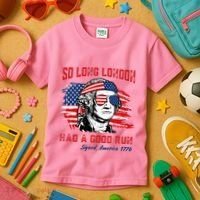 So Long London George Washington Patriotic Kids T-Shirt thumb 3
