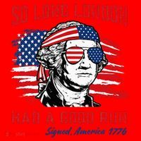 So Long London George Washington Patriotic Santa Hat thumb 1