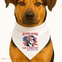 So Long London George Washington Patriotic USA-Made Doggie Bandana thumb 1