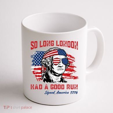 So Long London George Washington Patriotic Coffee Mug back