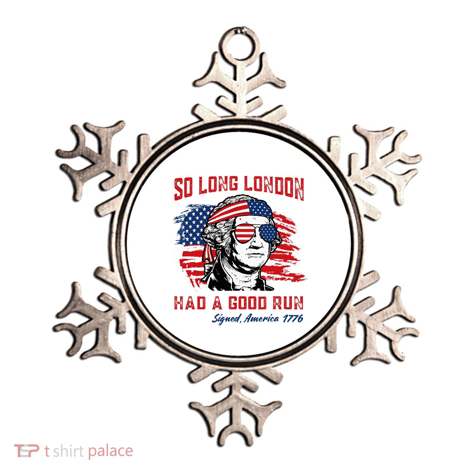 So Long London George Washington Patriotic Ornament