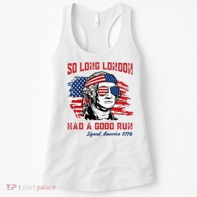 So Long London George Washington Patriotic Women's Tank Top